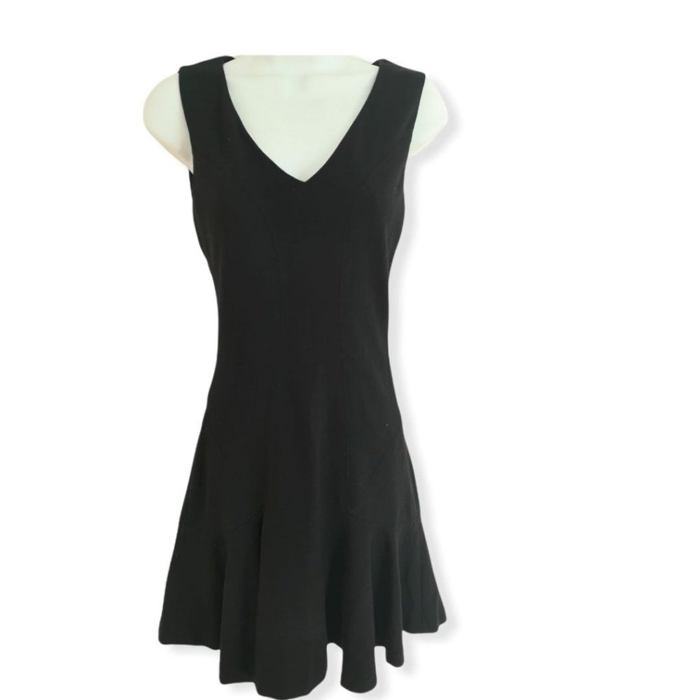 DVF Diane Von Fuerstenberg Classic Black Fit and Flare Mini Dress
